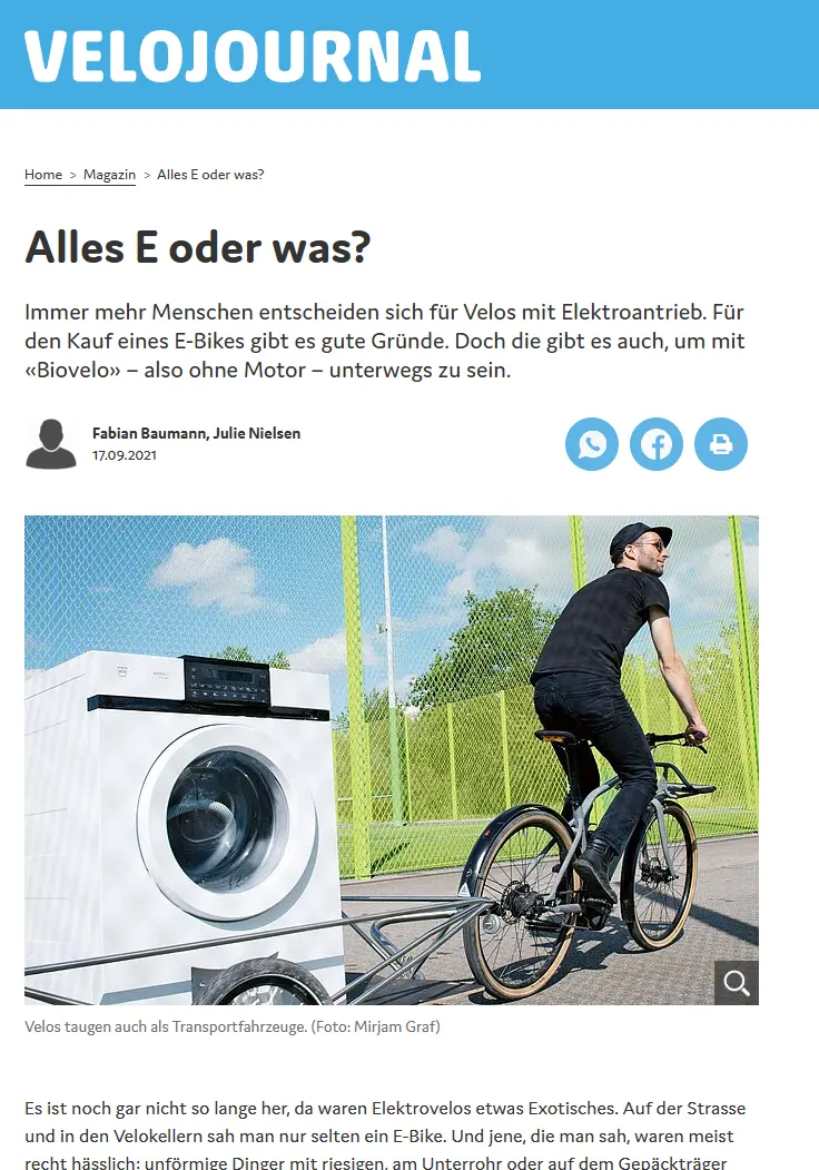 VELOJOURNAL — Alles E oder was?