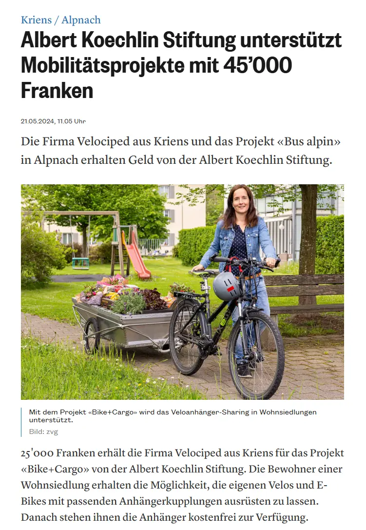 LUZERNER ZEITUNG — Projekt «Bus alpin»