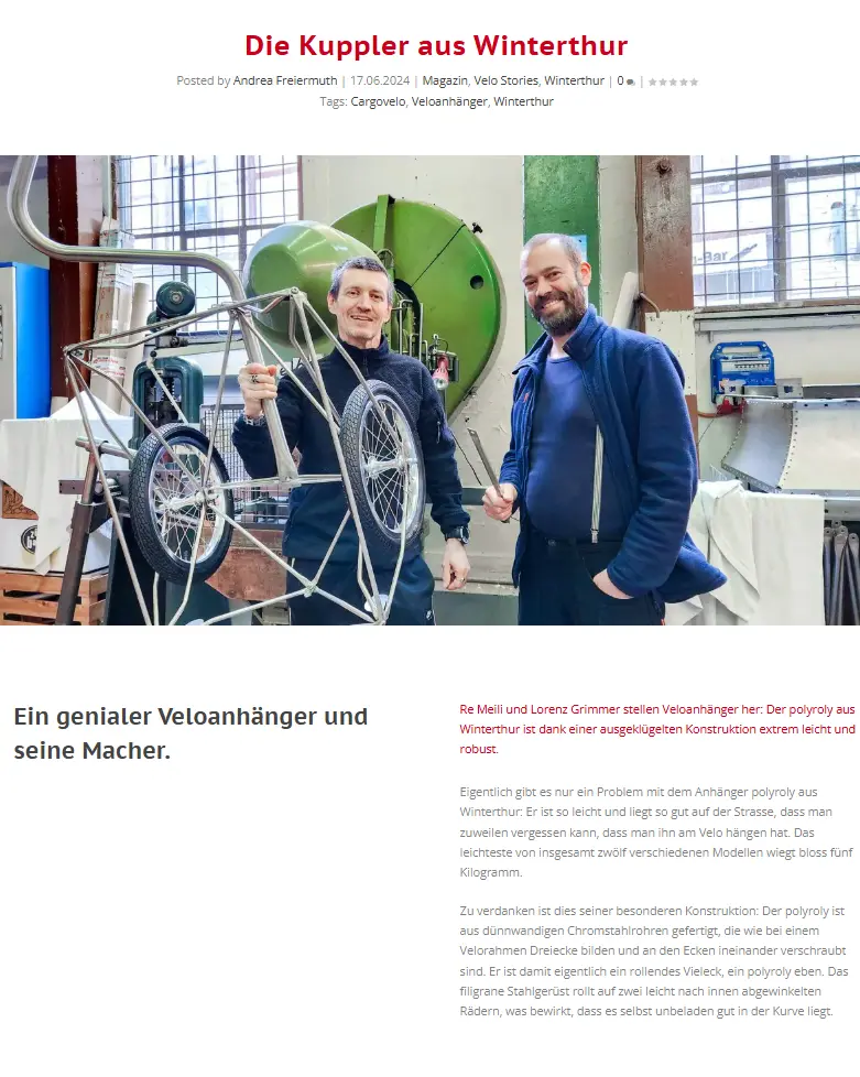 PRO VELO Kanton Zürich — Die Kuppler aus Winterthur